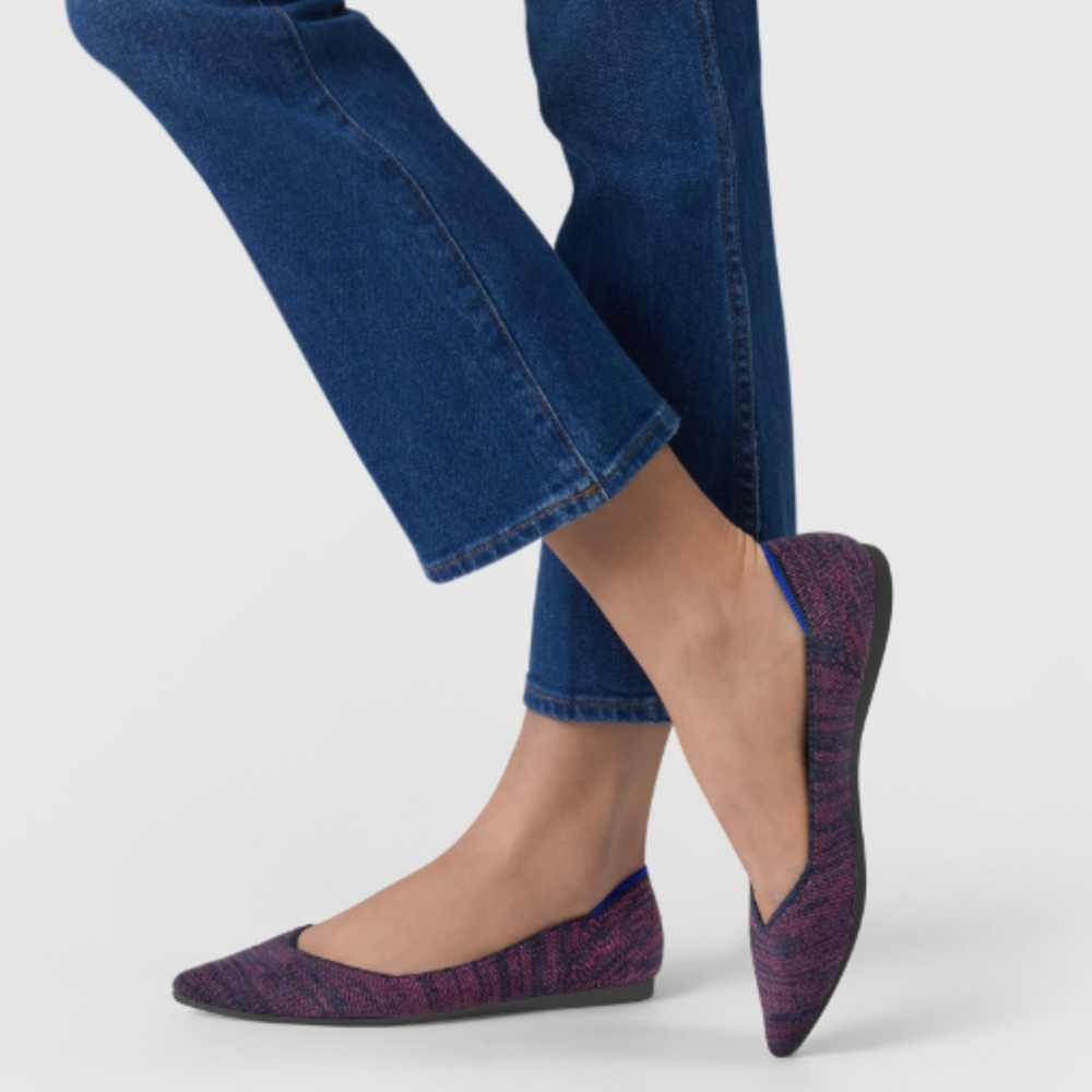 Rothy's The Point in Magenta Heather